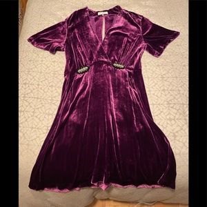 Purple Velvet Sandro Dress